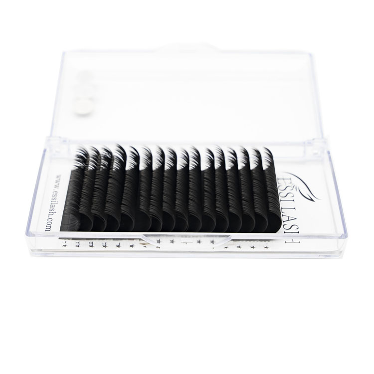 17MM 3D L Curl Russian PBT HS Chemical Private Label Supplies Silk Individual Volume Individual Eyelash Extension 